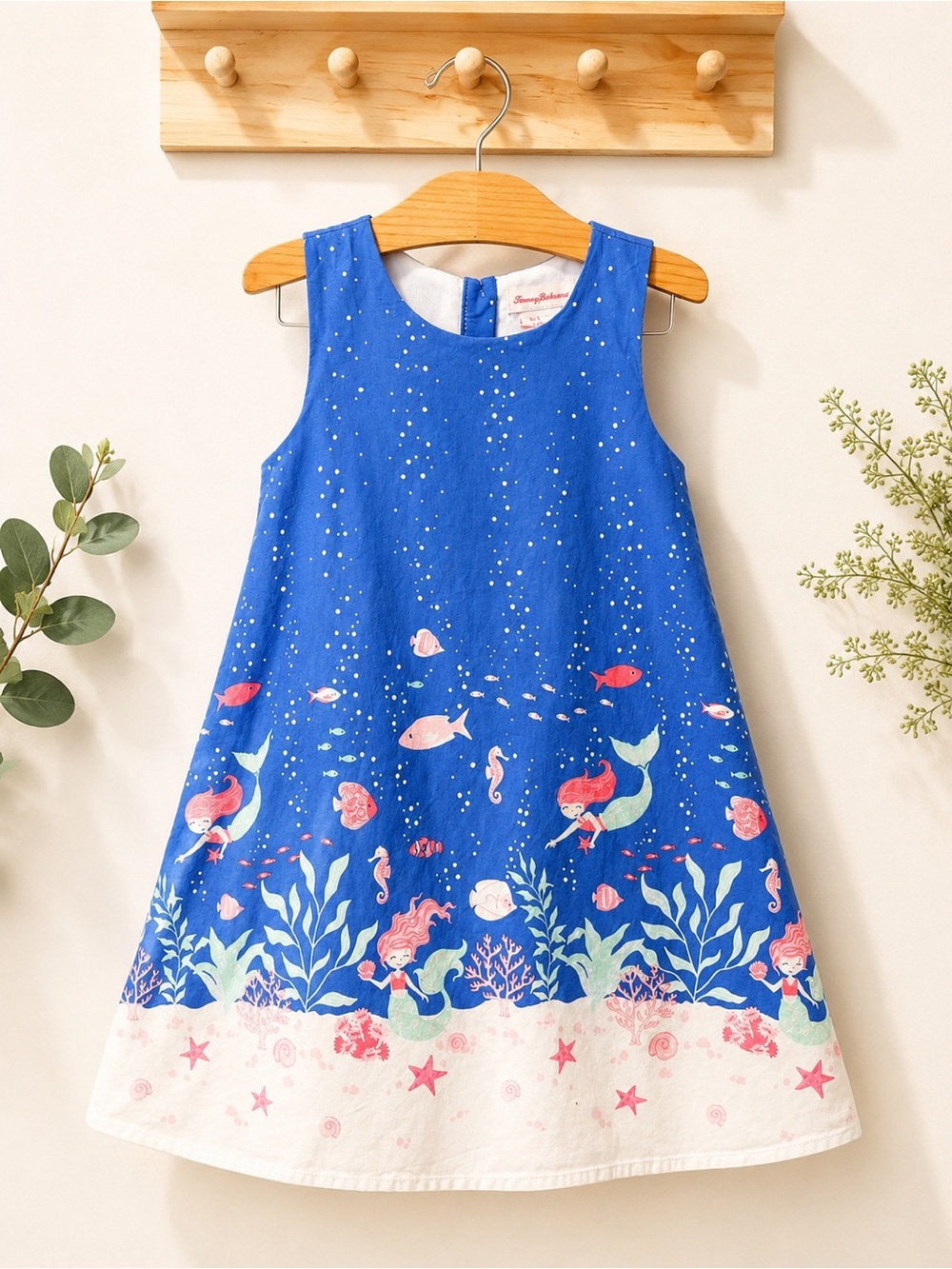 Tommy Bahama Blue Mermaid & Sea Life A-Line Dress